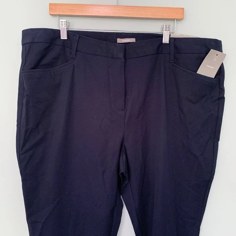 NEW Maurices Smart Ankle Skinny Pants Women 24 Regular Navy‎ Blue Stretch